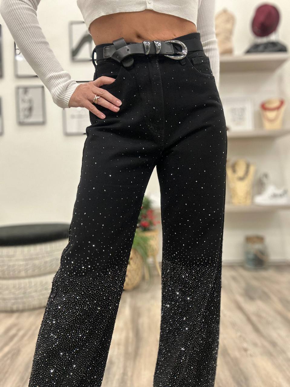 Jeans palazzo Shine