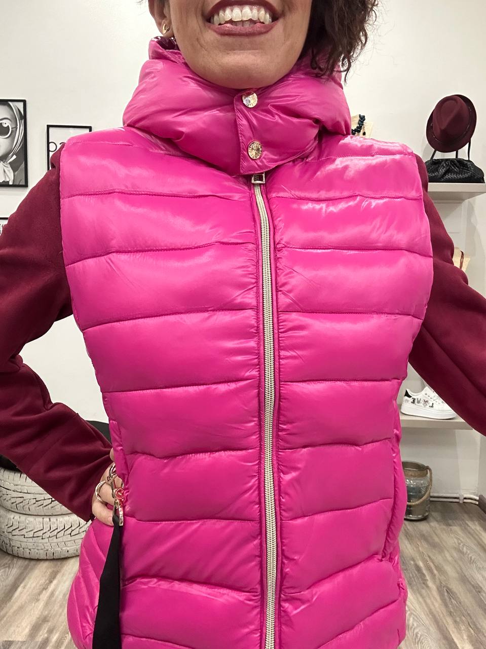 Gilet fucsia